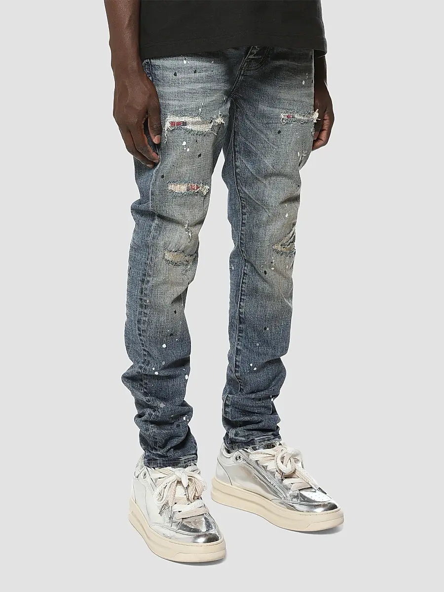 Purple Brand Men's Paint Repair Skinny Jeans | Thumbnail 3 Purple Brand Men's Paint Repair Skinny Jeans | Thumbnail 3