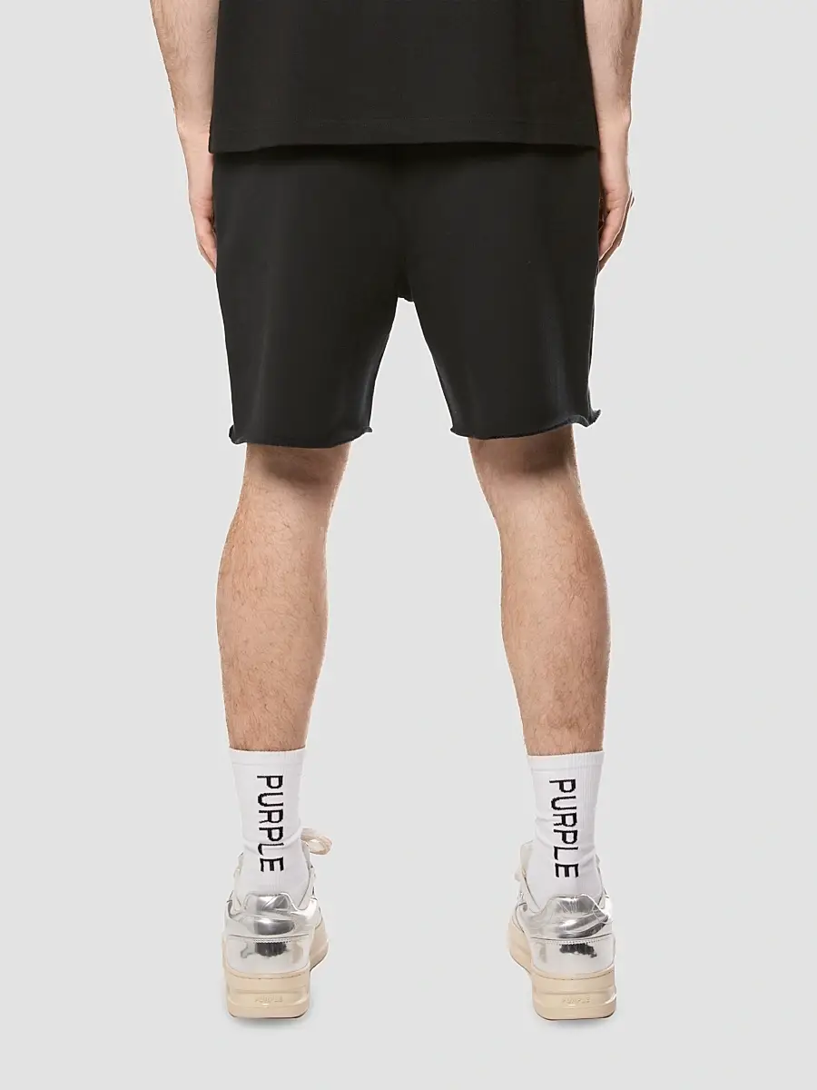 Purple Brand Men's Cotton Fleece Logo Shorts | Thumbnail 2 Purple Brand Men's Cotton Fleece Logo Shorts | Thumbnail 2