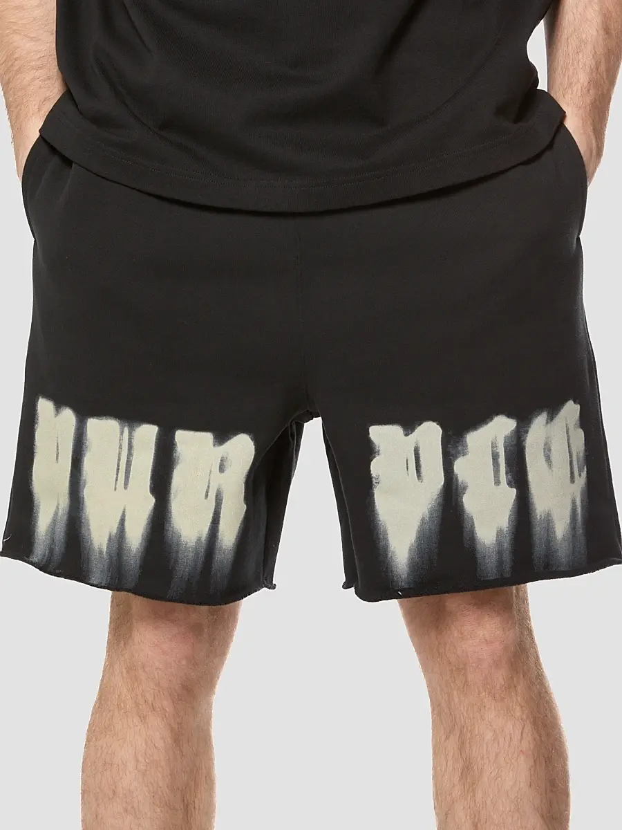 Purple Brand Men's Cotton Fleece Logo Shorts | Thumbnail 4 Purple Brand Men's Cotton Fleece Logo Shorts | Thumbnail 4
