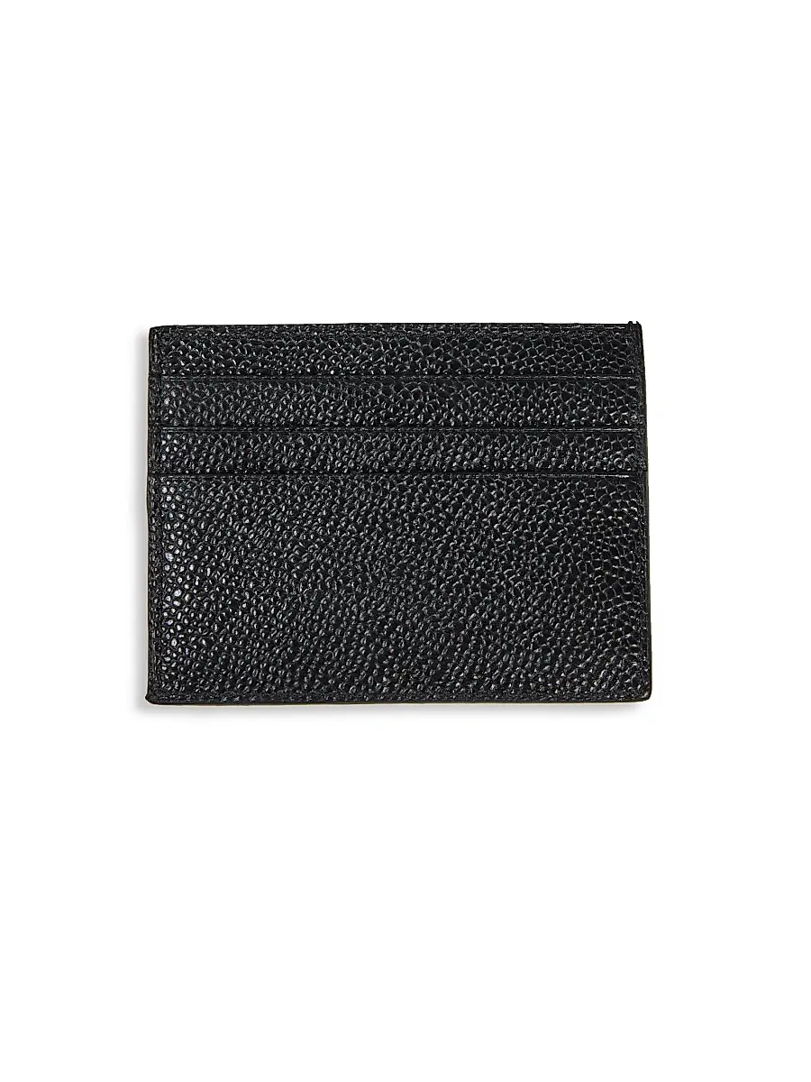Thom Browne Men's Pebble-Grain Leather Card Holder | Thumbnail 2 Thom Browne Men's Pebble-Grain Leather Card Holder | Thumbnail 2