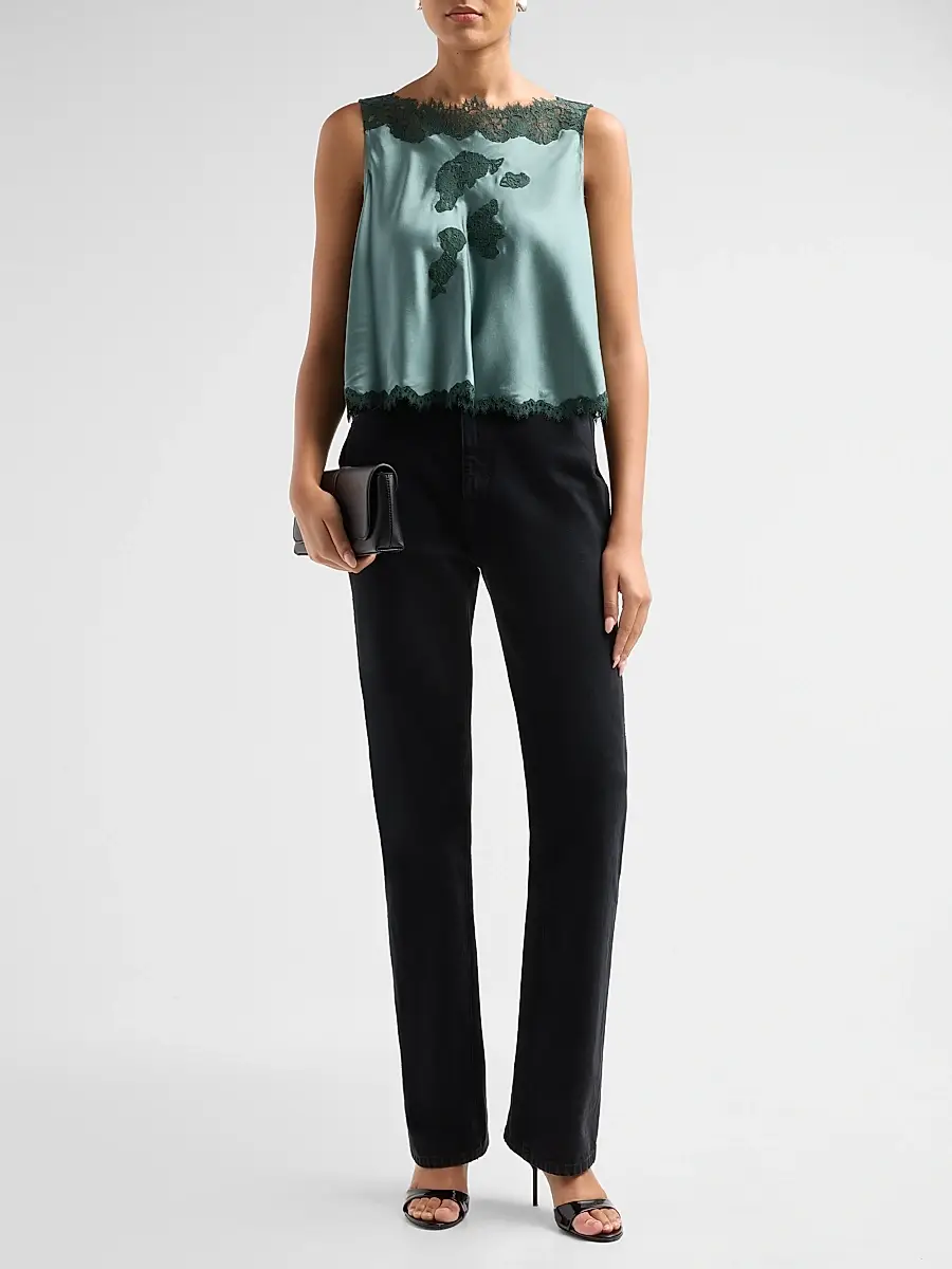 DÔEN Women's Valerina Silk Lace Top | Thumbnail 2 DÔEN Women's Valerina Silk Lace Top | Thumbnail 2