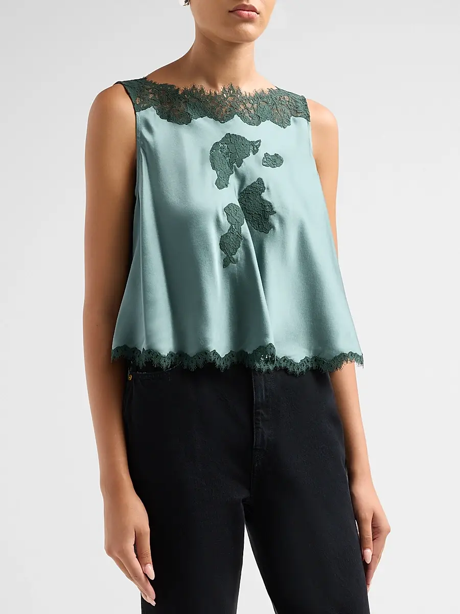 DÔEN Women's Valerina Silk Lace Top | Thumbnail 4 DÔEN Women's Valerina Silk Lace Top | Thumbnail 4