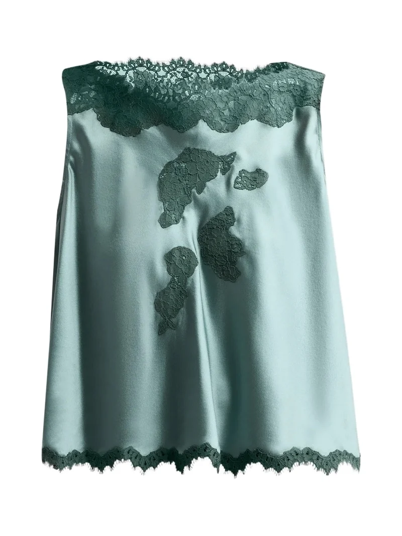 DÔEN Women's Valerina Silk Lace Top