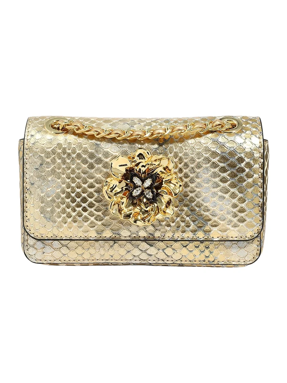 ALEXIS BITTAR Women's Bella Mini 14K-Gold-Plated & Leather Shoulder Bag