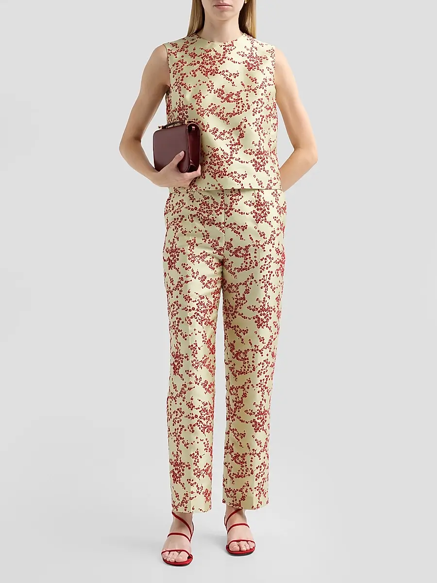 Alberta Ferretti Women's Flocked Floral Radzmir Blouse | Thumbnail 2 Alberta Ferretti Women's Flocked Floral Radzmir Blouse | Thumbnail 2