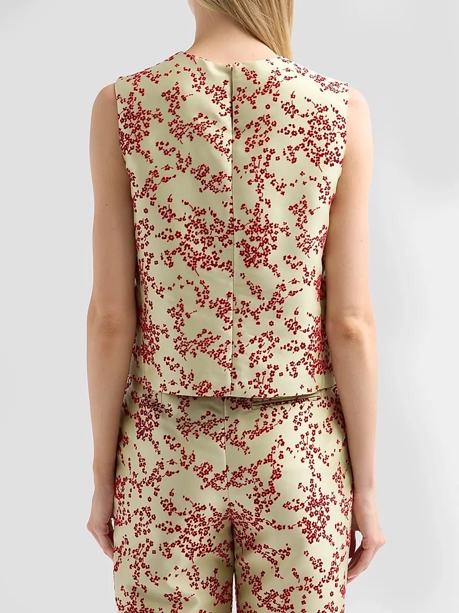 Alberta Ferretti Women's Flocked Floral Radzmir Blouse | Thumbnail 3 Alberta Ferretti Women's Flocked Floral Radzmir Blouse | Thumbnail 3