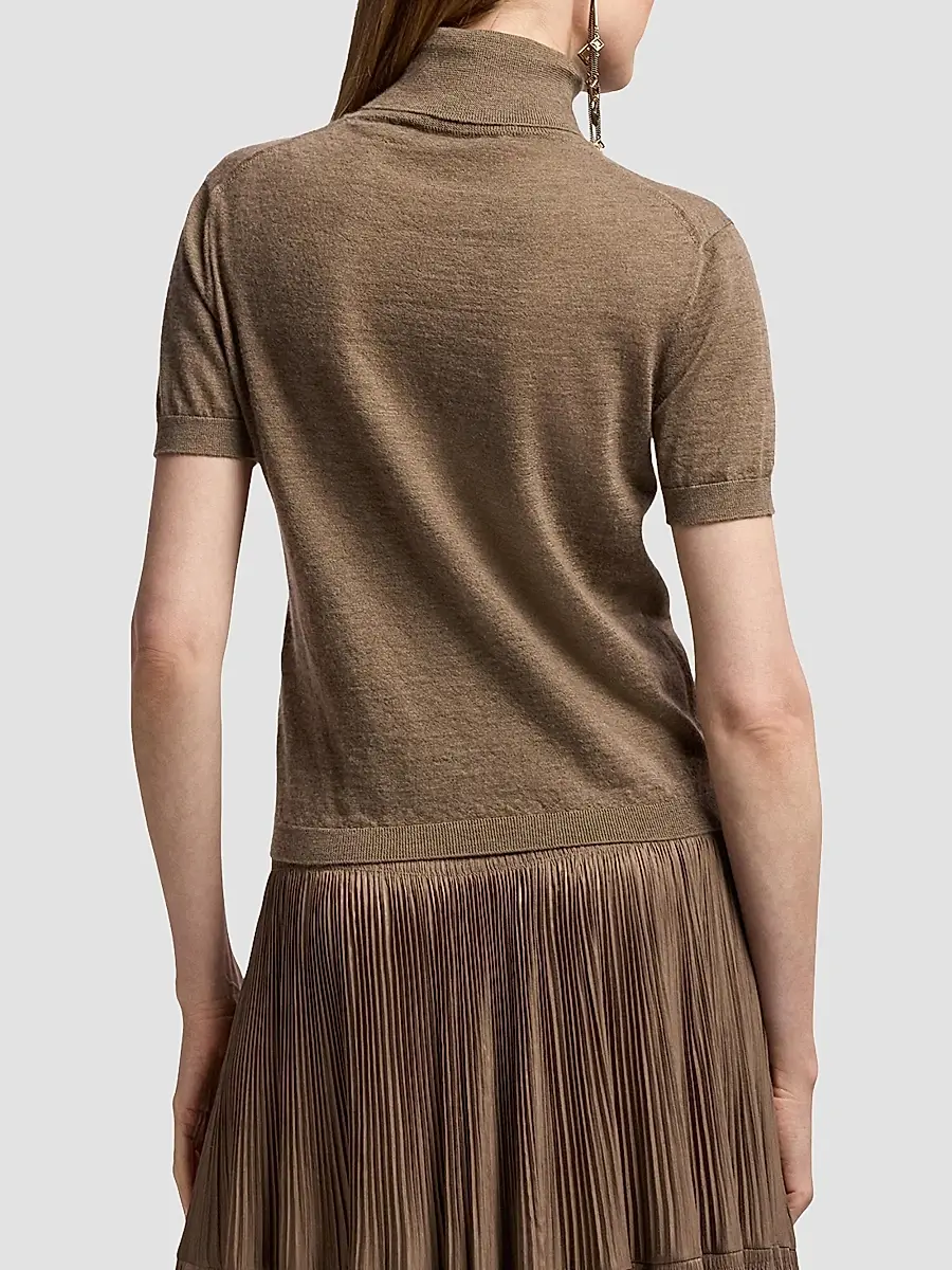 Ralph Lauren Collection Women's Cashmere Short-Sleeve Turtleneck | Thumbnail 3 Ralph Lauren Collection Women's Cashmere Short-Sleeve Turtleneck | Thumbnail 3