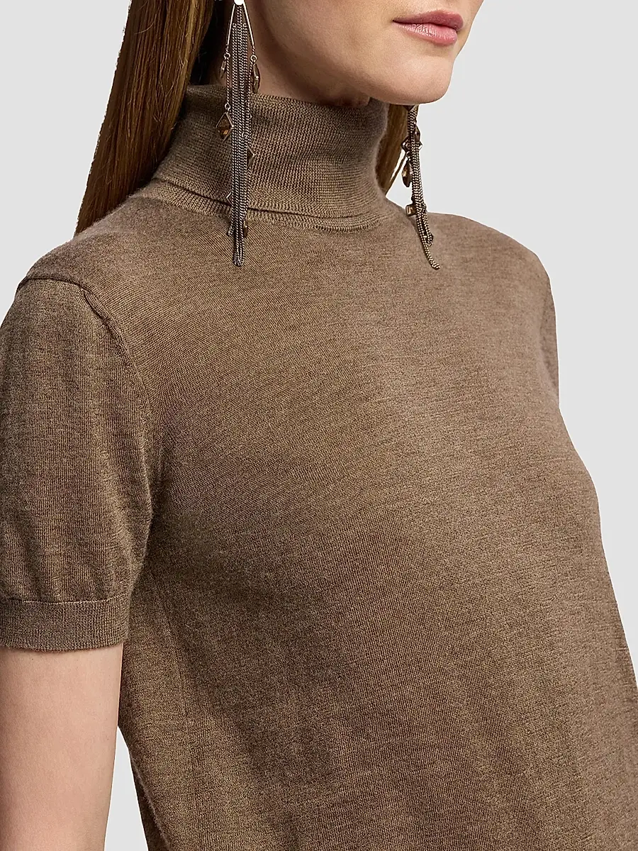 Ralph Lauren Collection Women's Cashmere Short-Sleeve Turtleneck | Thumbnail 6 Ralph Lauren Collection Women's Cashmere Short-Sleeve Turtleneck | Thumbnail 6