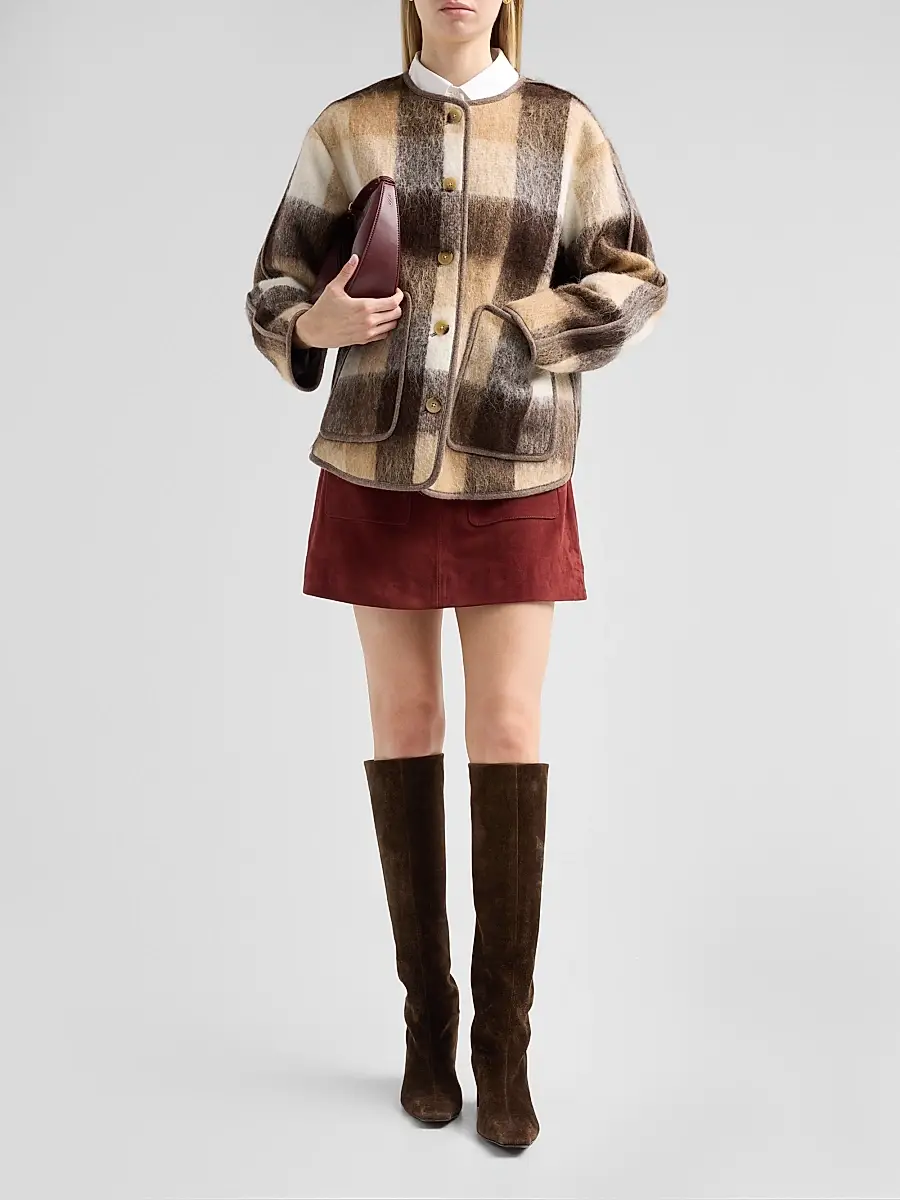 TANYA TAYLOR Women's Janet Plaid Wool-Blend Jacket | Thumbnail 2 TANYA TAYLOR Women's Janet Plaid Wool-Blend Jacket | Thumbnail 2