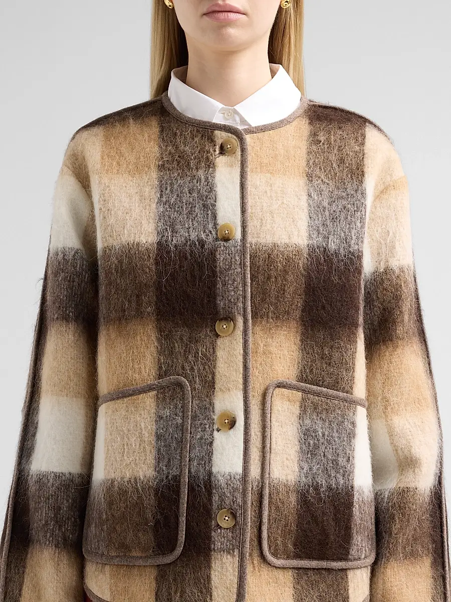 TANYA TAYLOR Women's Janet Plaid Wool-Blend Jacket | Thumbnail 5 TANYA TAYLOR Women's Janet Plaid Wool-Blend Jacket | Thumbnail 5