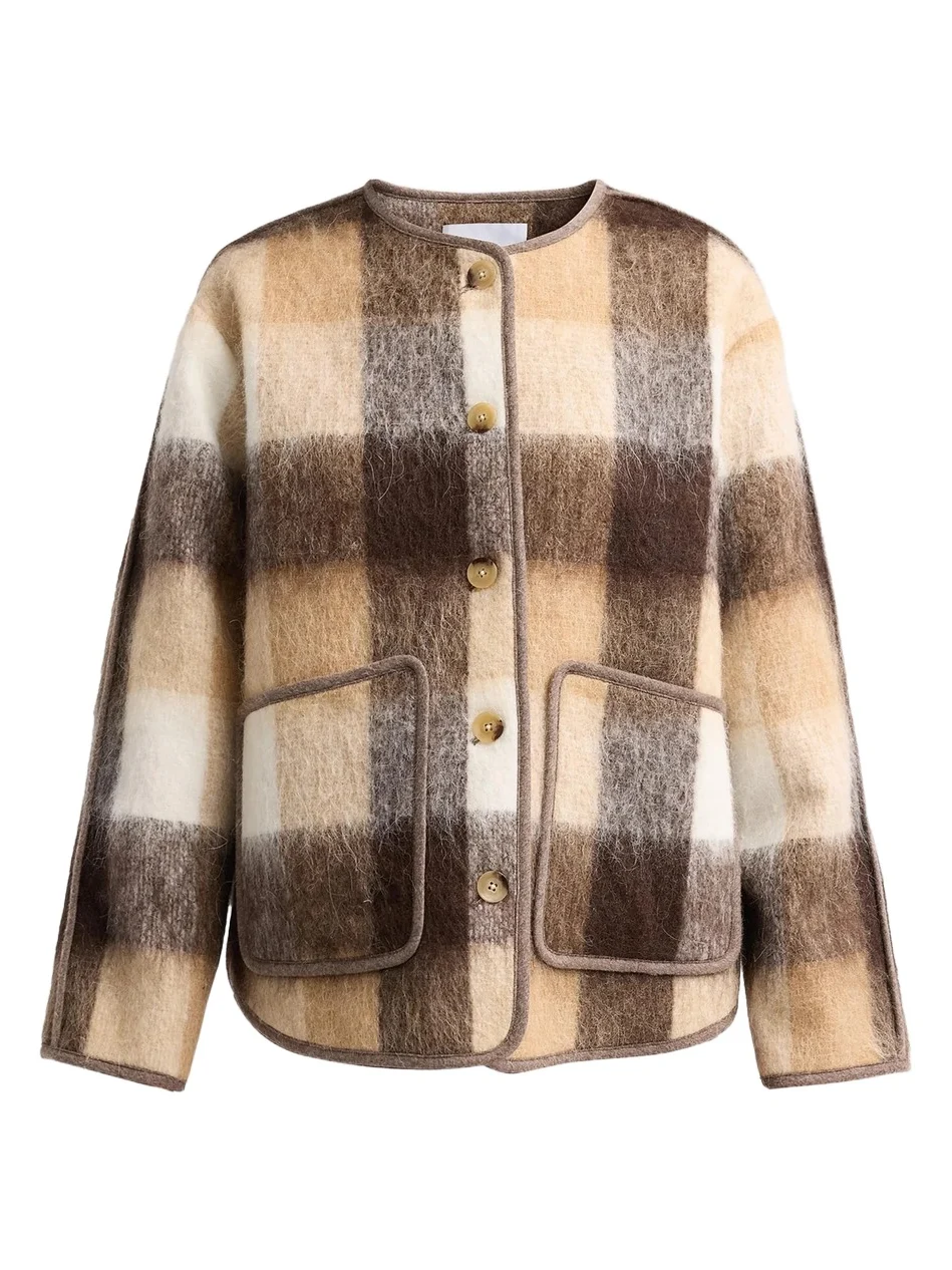 Women's Janet Plaid Wool-Blend Jacket Women's Janet Plaid Wool-Blend Jacket