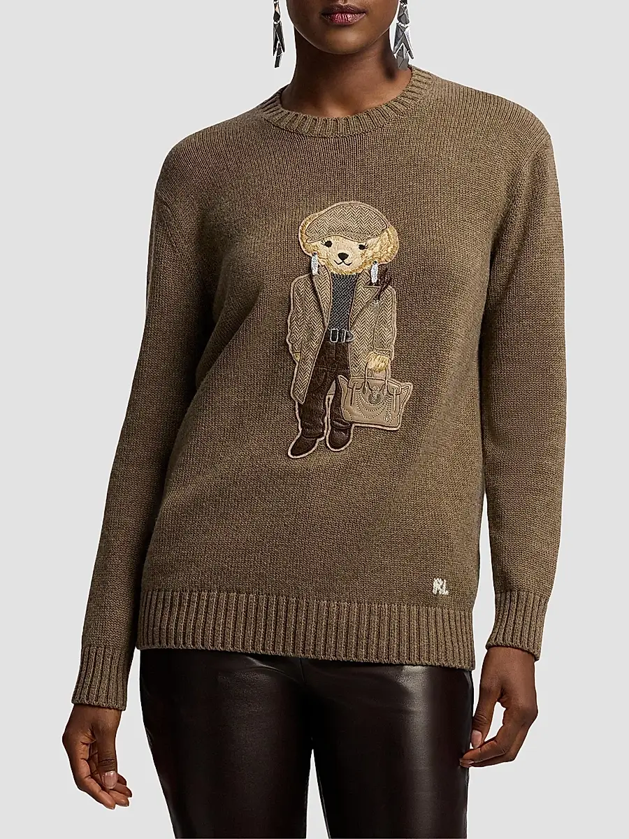 Ralph Lauren Collection Women's Fall Polo Bear Cashmere Sweater | Thumbnail 4 Ralph Lauren Collection Women's Fall Polo Bear Cashmere Sweater | Thumbnail 4
