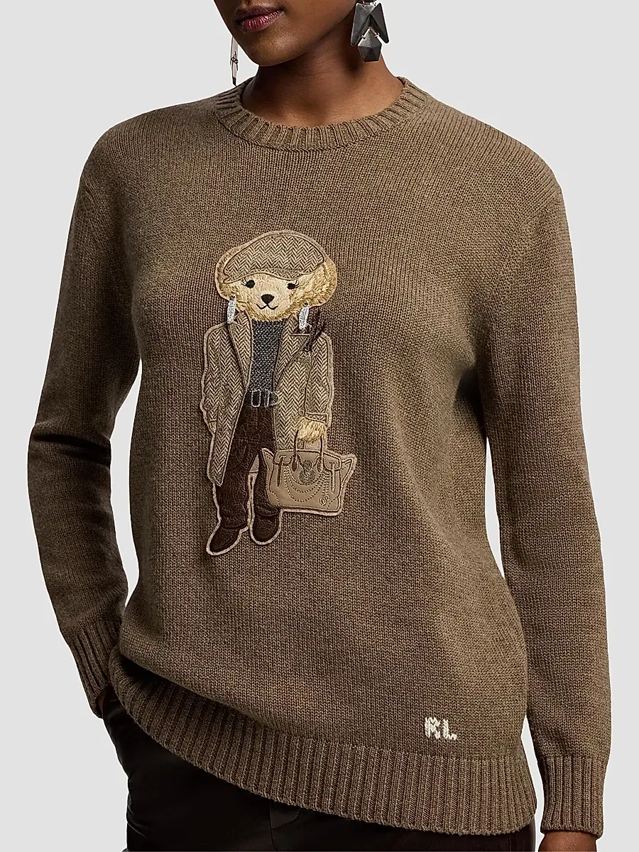 Ralph Lauren Collection Women's Fall Polo Bear Cashmere Sweater | Thumbnail 6 Ralph Lauren Collection Women's Fall Polo Bear Cashmere Sweater | Thumbnail 6