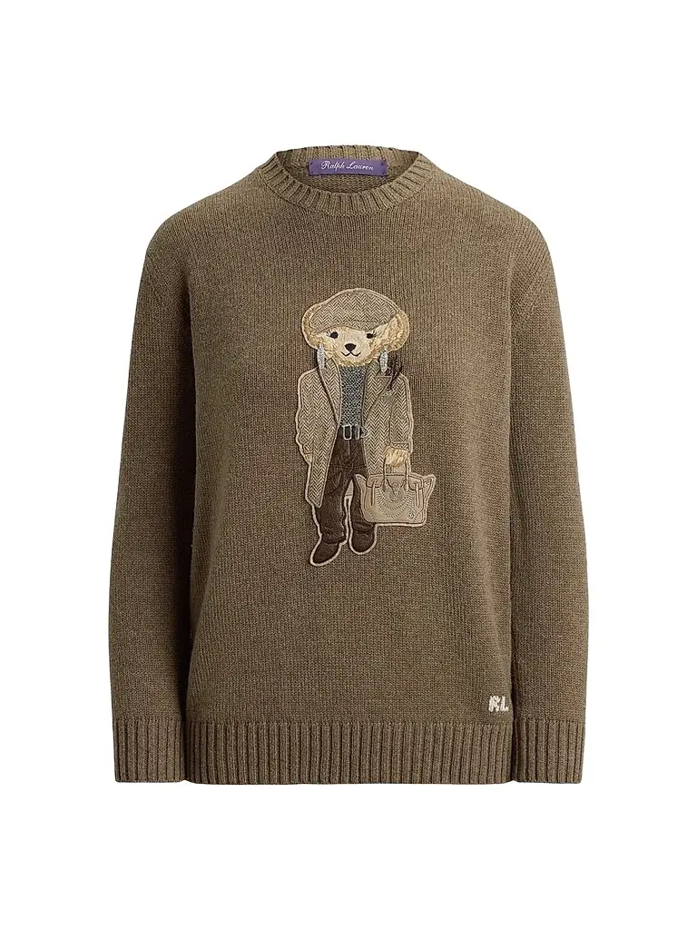 Ralph Lauren Collection Women's Fall Polo Bear Cashmere Sweater - Beige | Image 1 Ralph Lauren Collection Women's Fall Polo Bear Cashmere Sweater - Beige | Image 1