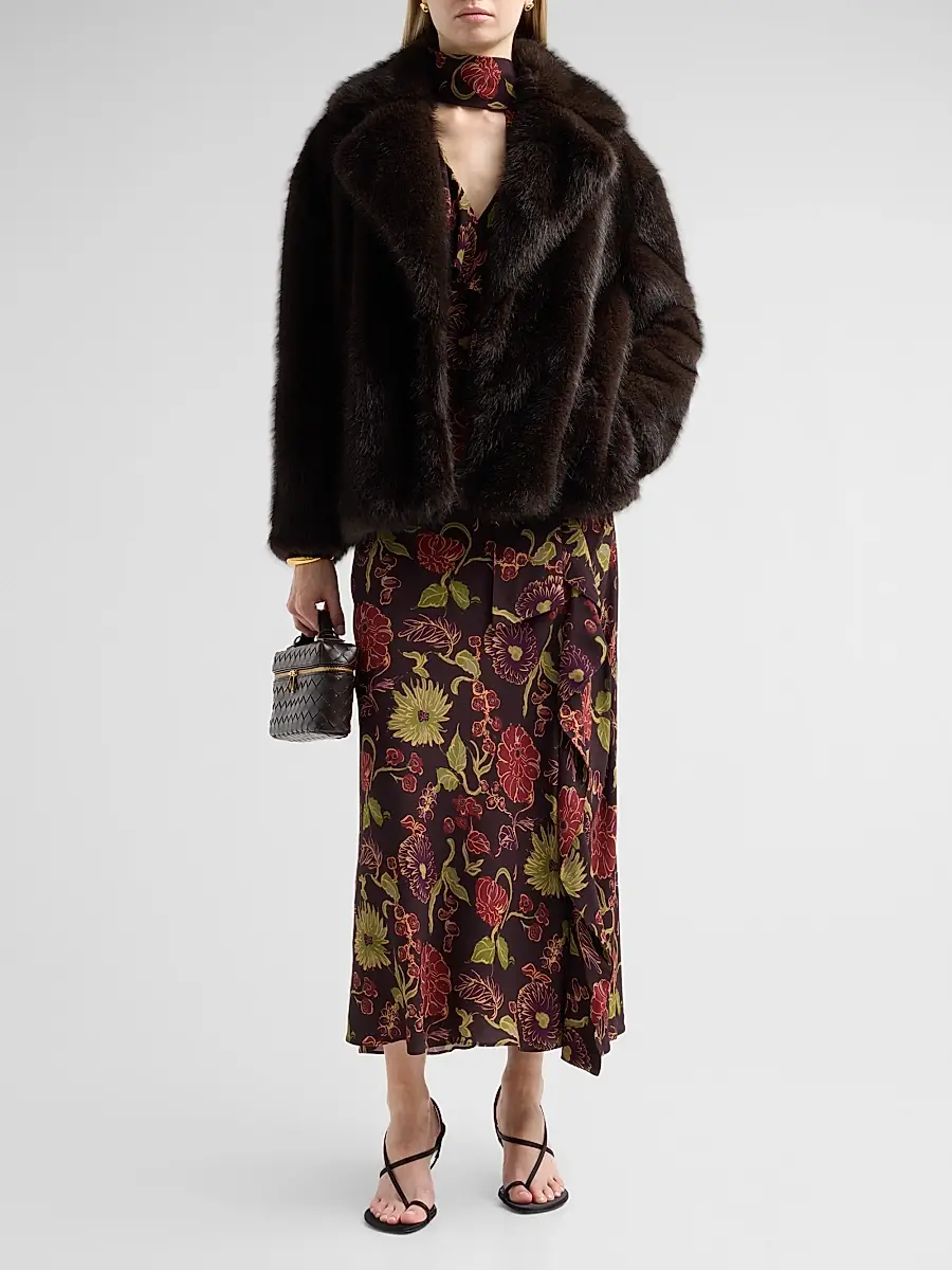 TANYA TAYLOR Women's Terri Faux-Fur Coat | Thumbnail 2 TANYA TAYLOR Women's Terri Faux-Fur Coat | Thumbnail 2
