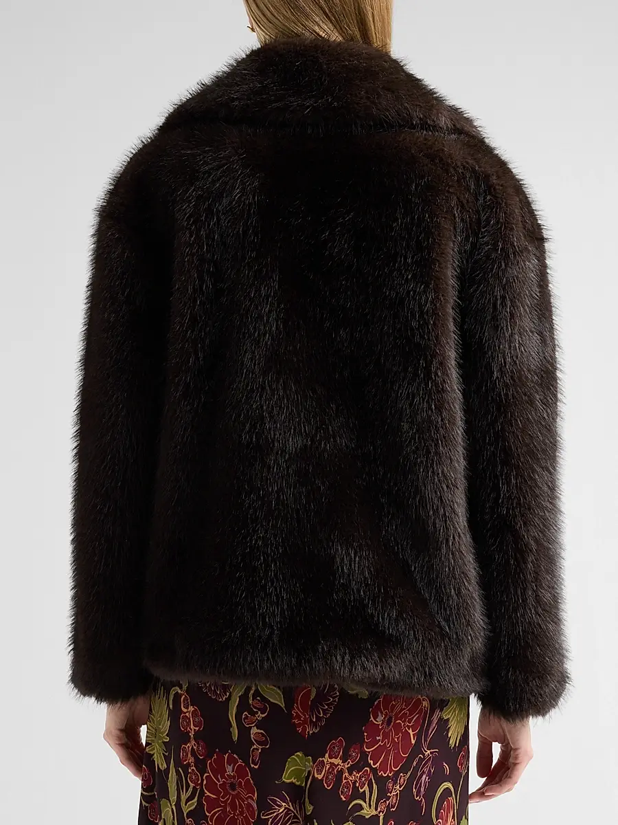TANYA TAYLOR Women's Terri Faux-Fur Coat | Thumbnail 3 TANYA TAYLOR Women's Terri Faux-Fur Coat | Thumbnail 3