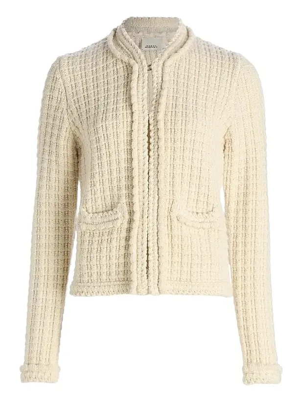 Women's Hortense Quilted Wool-Alpaca Cardigan Women's Hortense Quilted Wool-Alpaca Cardigan