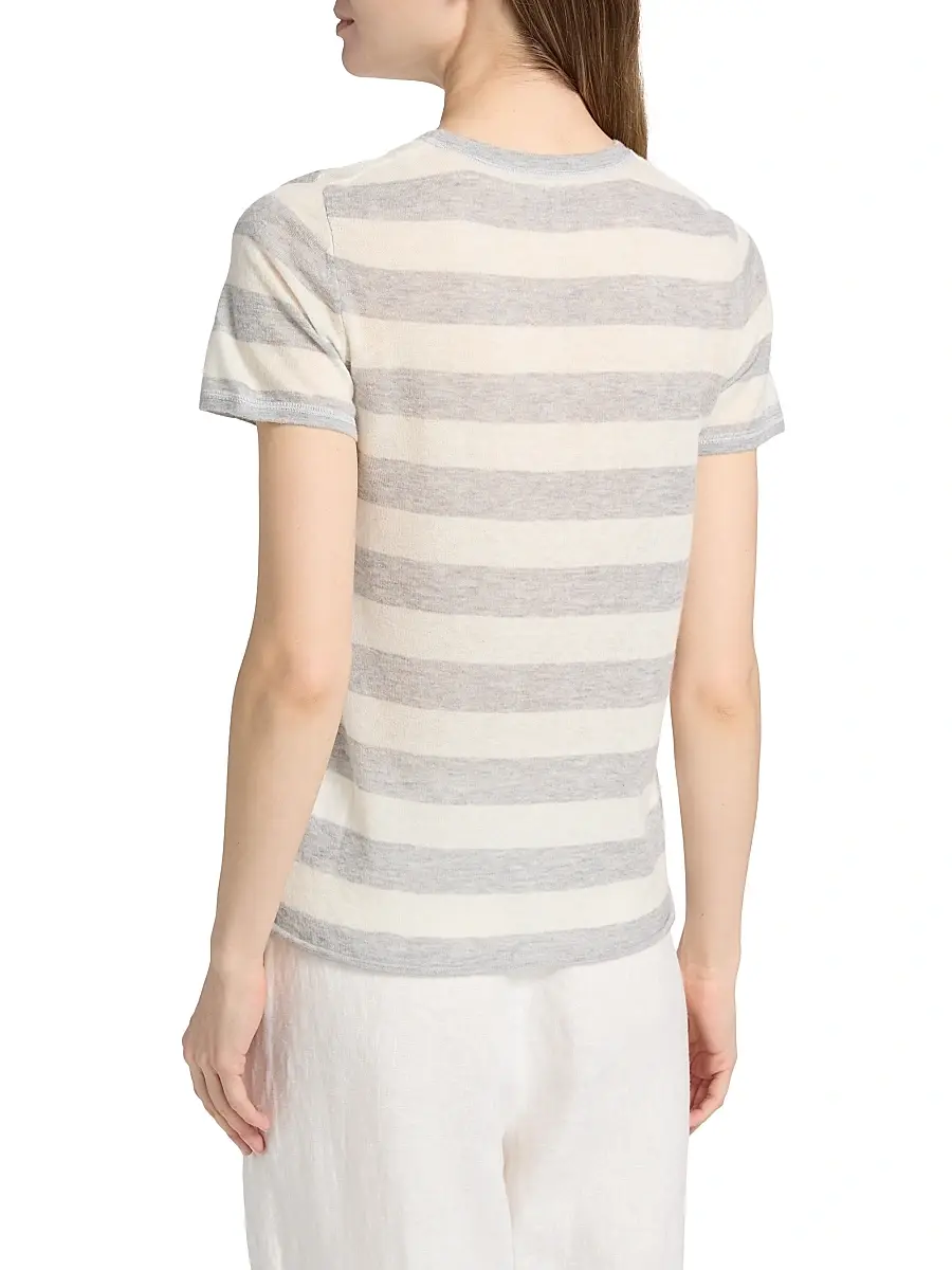 MAJESTIC FILATURES Women's Cashmere Stripe Crewneck T-Shirt | Thumbnail 5 MAJESTIC FILATURES Women's Cashmere Stripe Crewneck T-Shirt | Thumbnail 5