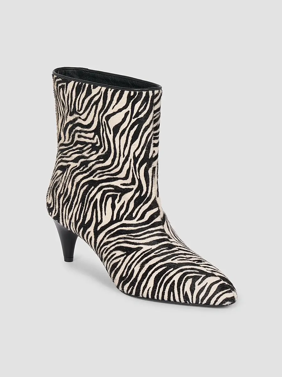 Isabel Marant Women's Jiry 55MM Zebra-Print Leather Boots | Thumbnail 3