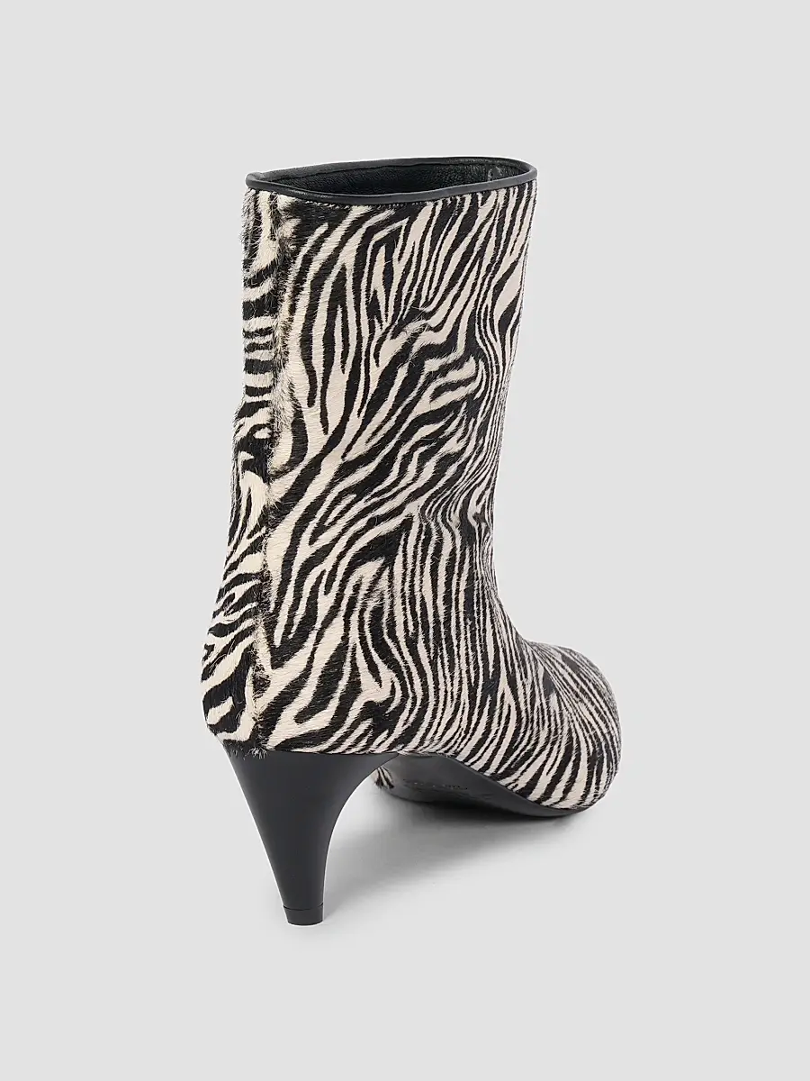 Isabel Marant Women's Jiry 55MM Zebra-Print Leather Boots | Thumbnail 4