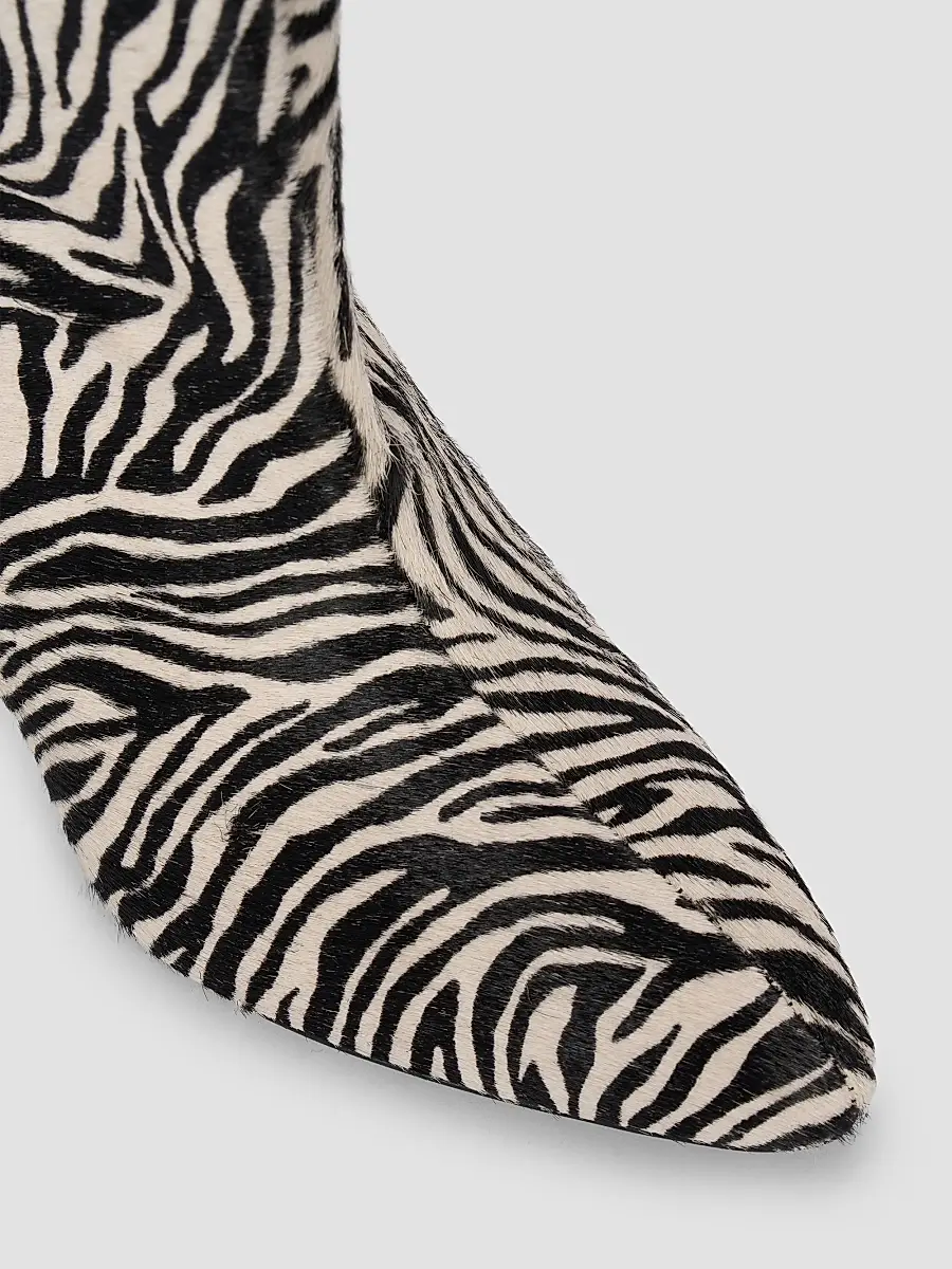 Isabel Marant Women's Jiry 55MM Zebra-Print Leather Boots | Thumbnail 5