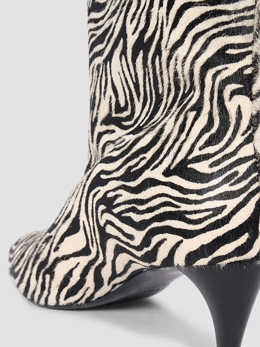 Isabel Marant Women's Jiry 55MM Zebra-Print Leather Boots | Thumbnail 6