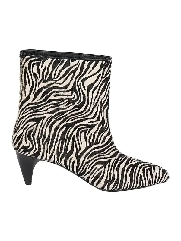 Women's Jiry 55MM Zebra-Print Leather Boots Women's Jiry 55MM Zebra-Print Leather Boots