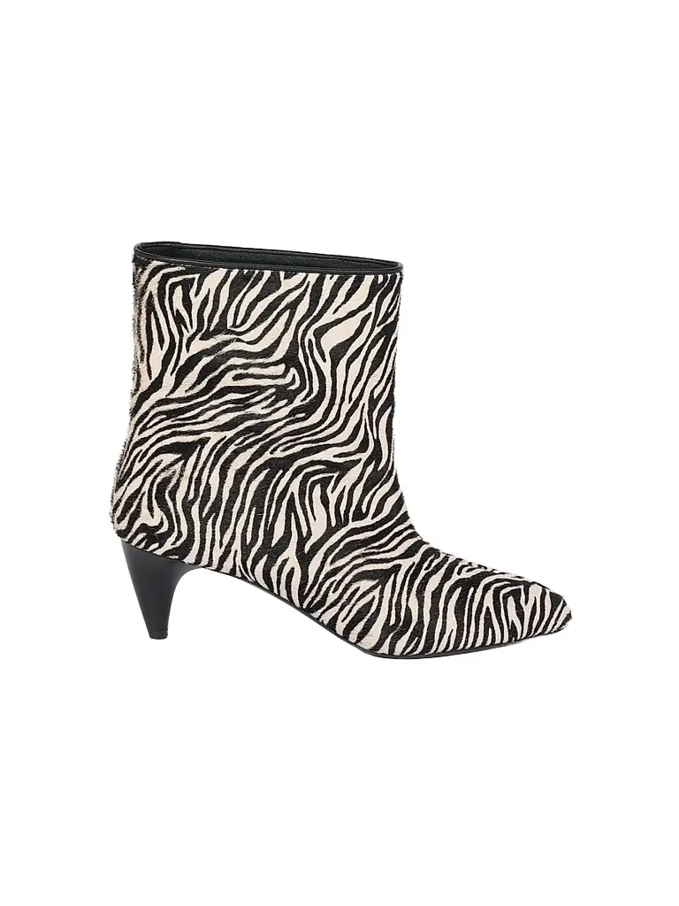 Isabel Marant Women's Jiry 55MM Zebra-Print Leather Boots - Zebra | Image 1 Isabel Marant Women's Jiry 55MM Zebra-Print Leather Boots - Zebra | Image 1