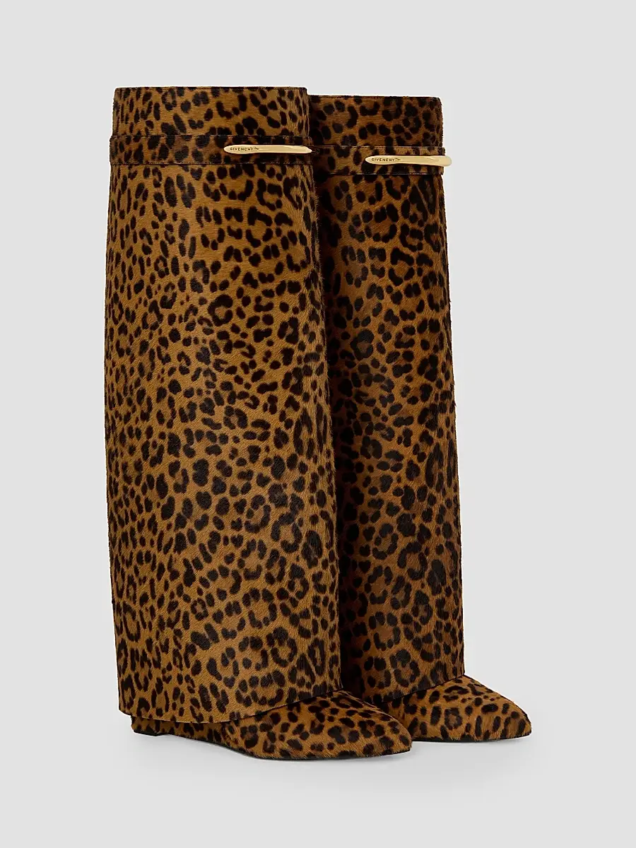 Givenchy Women's Shark Pinch Boots in Leopard Pony-Effect Leather | Thumbnail 2 Givenchy Women's Shark Pinch Boots in Leopard Pony-Effect Leather | Thumbnail 2