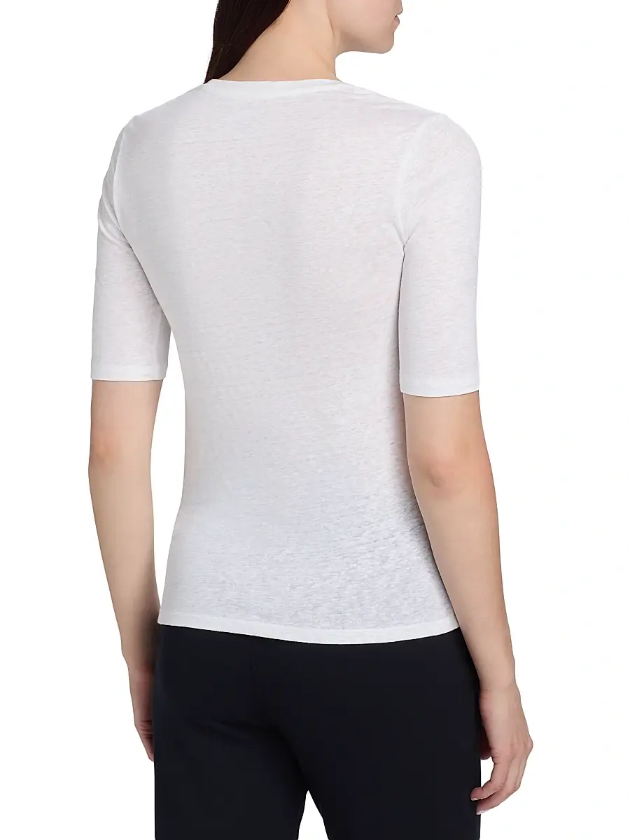 MAJESTIC FILATURES Women's Scoopneck Stretch Linen Top | Thumbnail 5 MAJESTIC FILATURES Women's Scoopneck Stretch Linen Top | Thumbnail 5