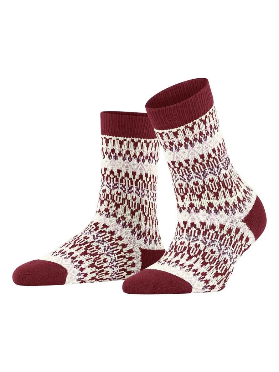 FALKE Women's Christmas Eve Fair Isle-Inspired Crew Socks