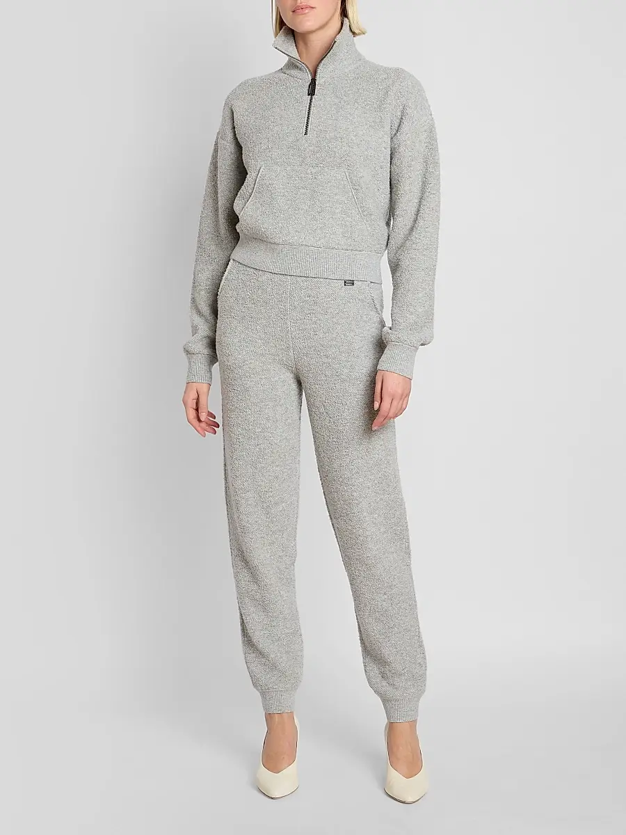 Victoria Beckham Women's Wool-Blend Half-Zip Sweater | Thumbnail 2