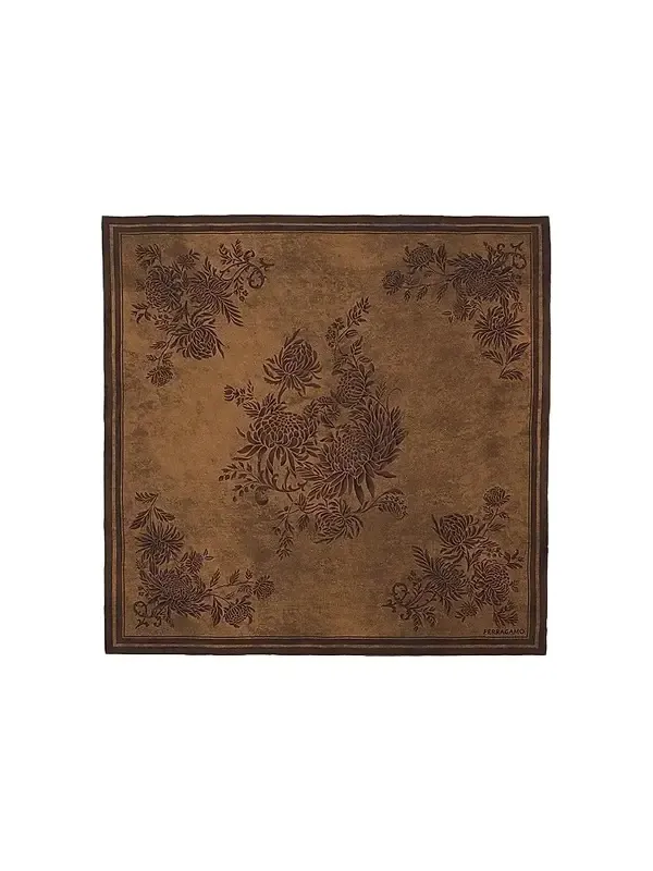 Women's Floral Silk Scarf