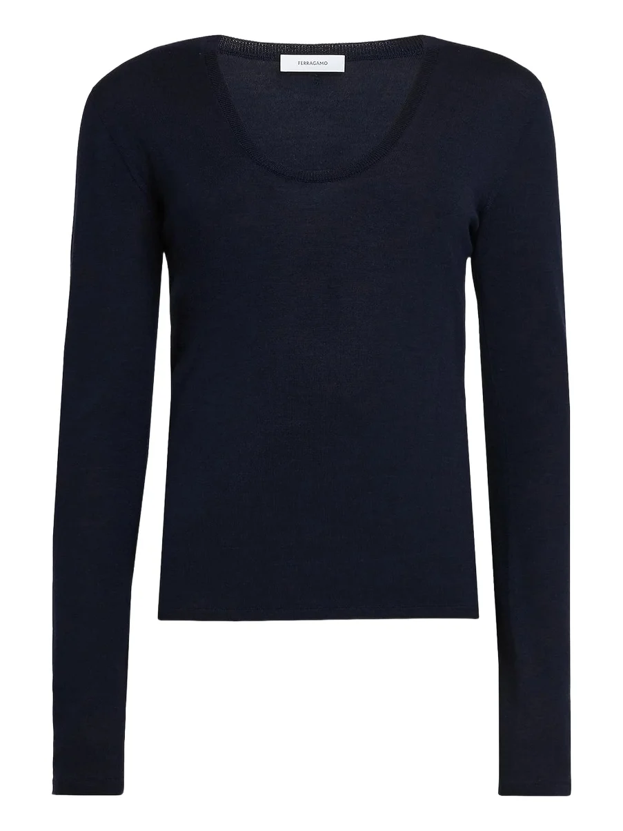 Women's Extra-Fine Wool Seamless Scoopneck Sweater Women's Extra-Fine Wool Seamless Scoopneck Sweater