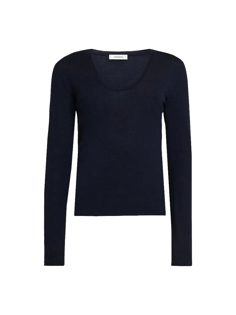 Ferragamo Women's Extra-Fine Wool Seamless Scoopneck Sweater