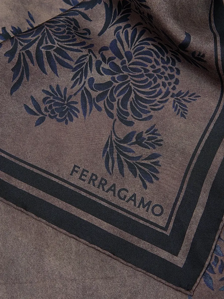 Ferragamo Women's Floral Silk Scarf | Thumbnail 4