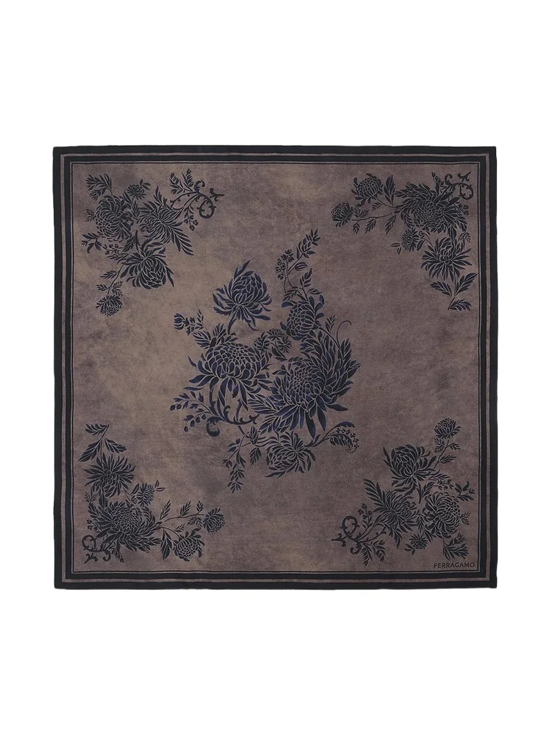 Women's Floral Silk Scarf