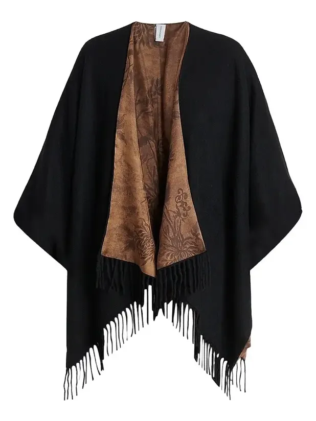 Ferragamo Women's Floral Cashmere-Blend Reversible Cape