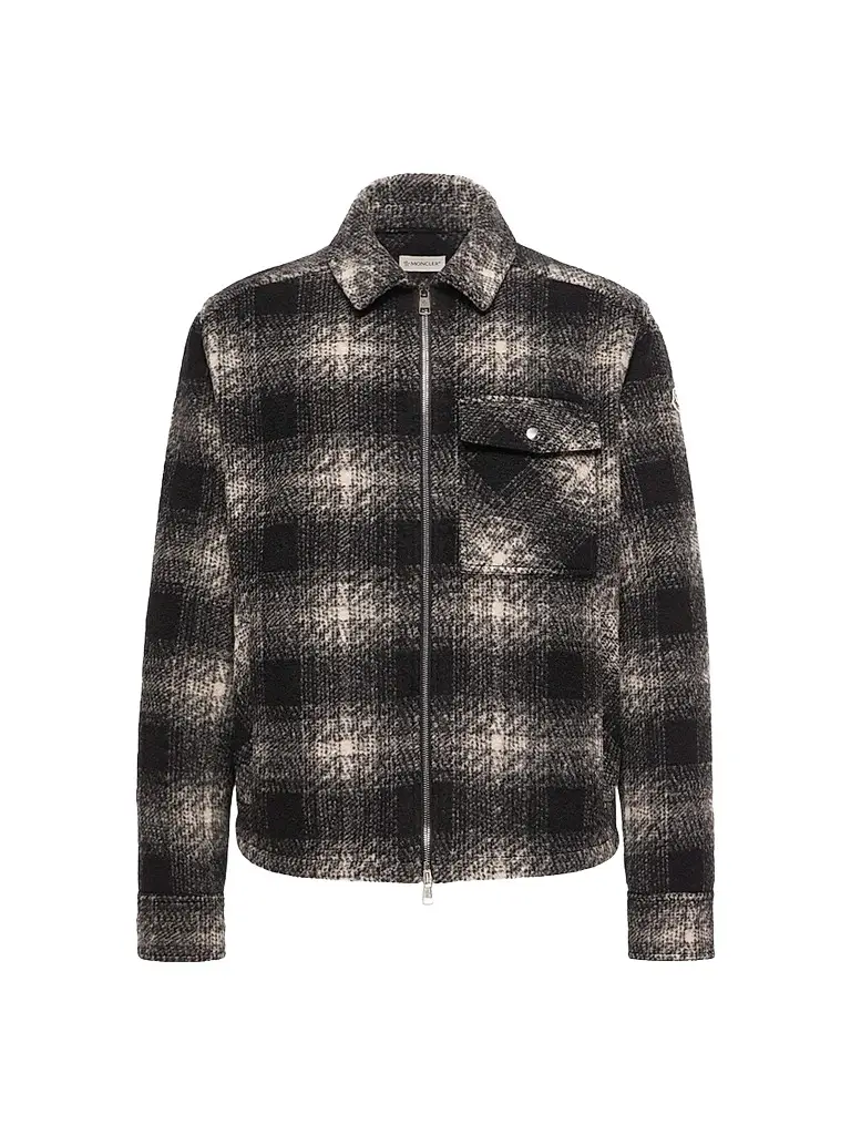 Moncler Men's Overshirt in Jersey - Black Gray | Image 1 Moncler Men's Overshirt in Jersey - Black Gray | Image 1