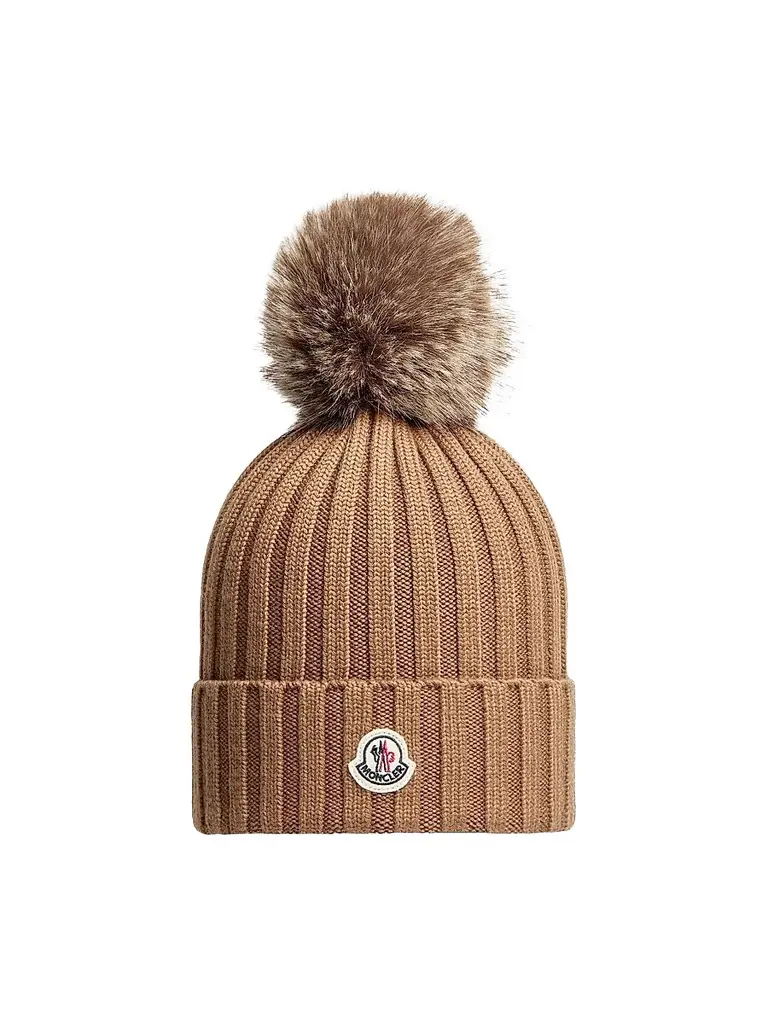 Moncler Women's Beanie Hat in Wool | Image 1 Moncler Women's Beanie Hat in Wool | Image 1