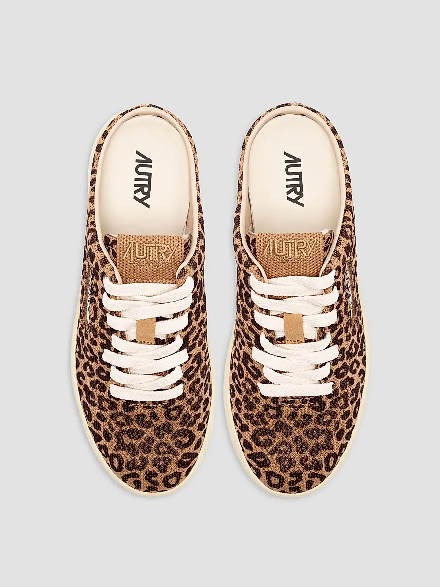 Autry Women's Leopard-Print Lace-Up Mule Sneakers | Thumbnail 4 Autry Women's Leopard-Print Lace-Up Mule Sneakers | Thumbnail 4