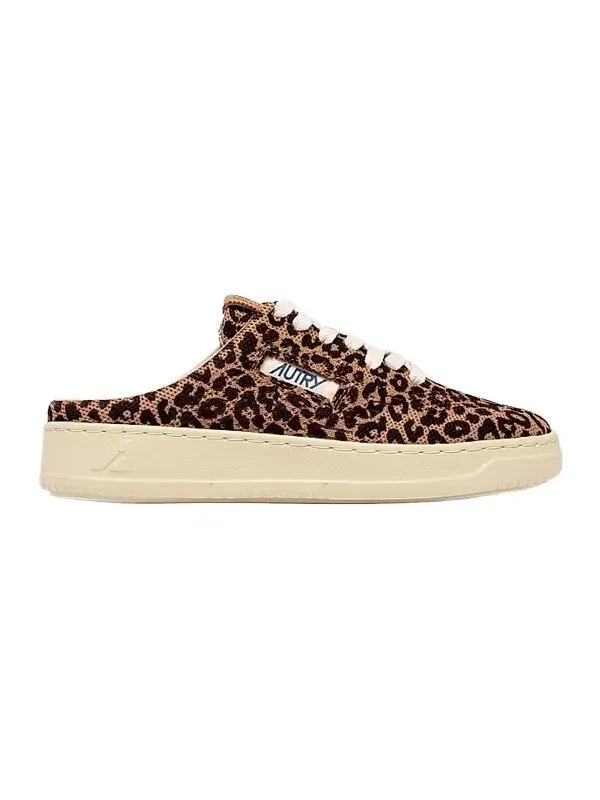 Autry Women's Leopard-Print Lace-Up Mule Sneakers