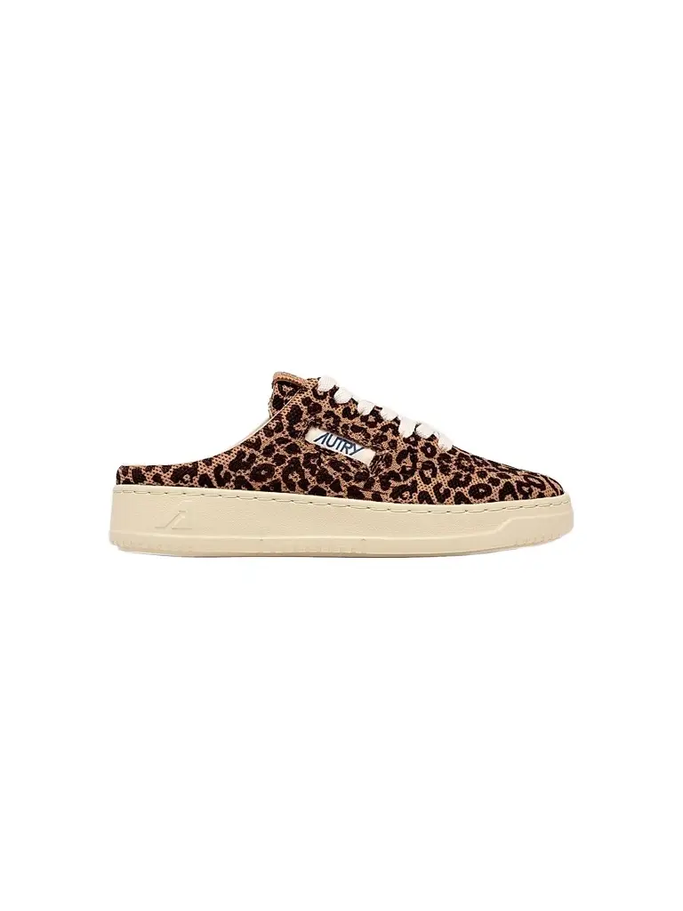 Autry Women's Leopard-Print Lace-Up Mule Sneakers - Leoprint | Image 1 Autry Women's Leopard-Print Lace-Up Mule Sneakers - Leoprint | Image 1