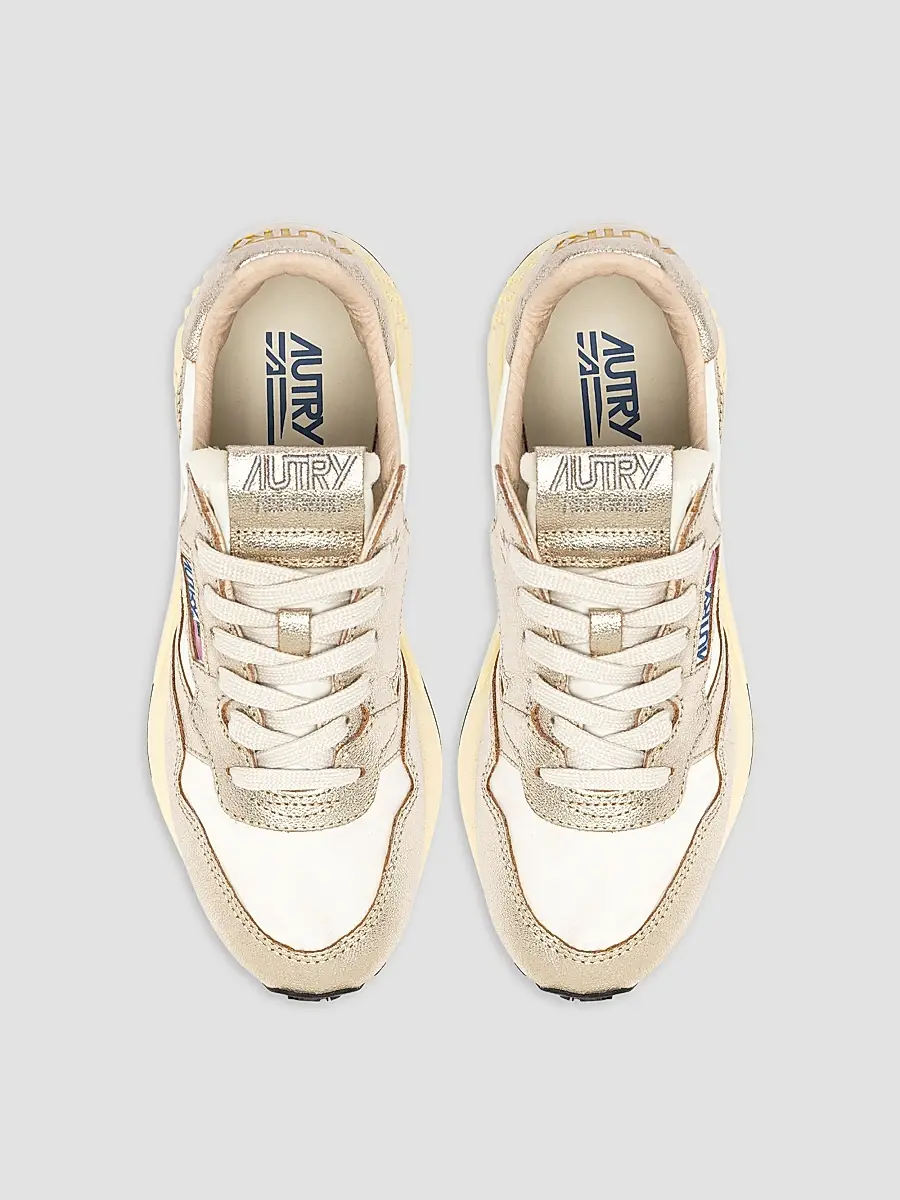 Autry Women's Reelwind Logo Leather Sneakers | Thumbnail 4 Autry Women's Reelwind Logo Leather Sneakers | Thumbnail 4