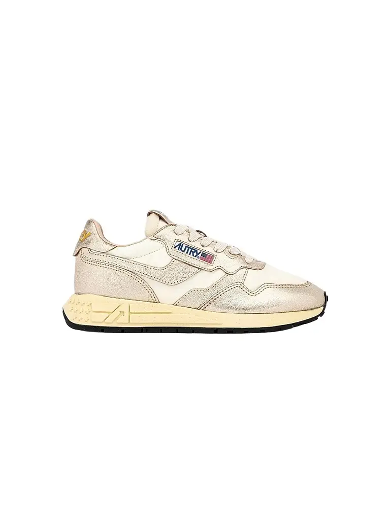 Autry Women's Reelwind Logo Leather Sneakers | Image 1 Autry Women's Reelwind Logo Leather Sneakers | Image 1