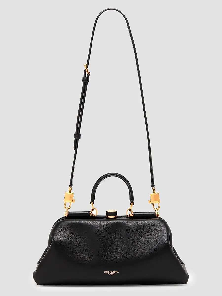 Dolce & Gabbana Women's Nonna Small Leather Satchel | Thumbnail 5 Dolce & Gabbana Women's Nonna Small Leather Satchel | Thumbnail 5
