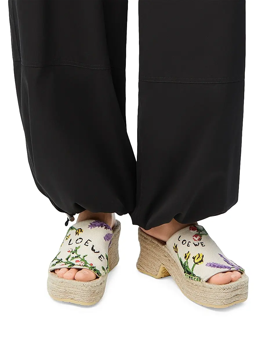 Loewe Women's x Paula's Ibiza Petal 80MM Embroidered Espadrilles | Thumbnail 5