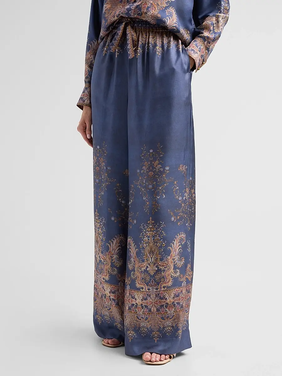 Zimmermann Women's Valiant Paisley Silk Track Pants | Thumbnail 4 Zimmermann Women's Valiant Paisley Silk Track Pants | Thumbnail 4