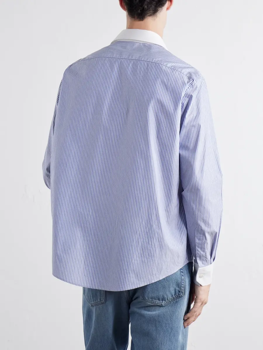 TOTEME Striped Cotton-Poplin Shirt - Men | Thumbnail 4 TOTEME Striped Cotton-Poplin Shirt - Men | Thumbnail 4