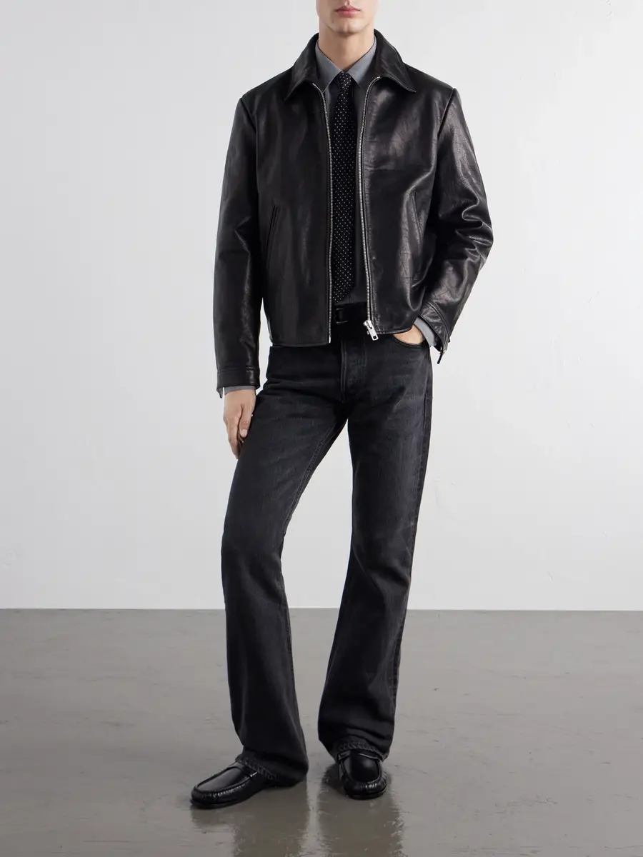 TOTEME Distressed Leather Jacket - Men | Thumbnail 2 TOTEME Distressed Leather Jacket - Men | Thumbnail 2